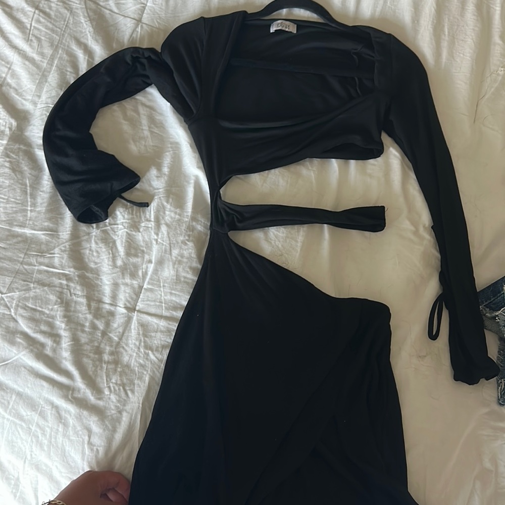 Black mini dress